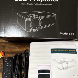 TOPVISION LEDプロジェクター T6 ホワイト ホームシアター