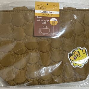 【新品】Disney プーさん ランチバッグ キルティング ブラウン