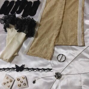 【 まとめ売り】コスプレ 美少女戦士 風 ネックレス スカーフリング カバーソックス ピンブローチ 10点セット