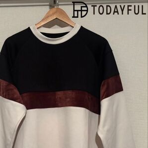 TODAYFUL ベロアプルオーバースウェット