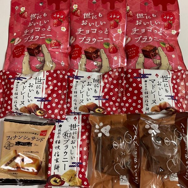 【5種類 10個 】●世にもおいしいブラウニー 2種 4個《信玄餅 苺》●マドレーヌ 3個 ●フィナンシェサンド●スコーン 2個