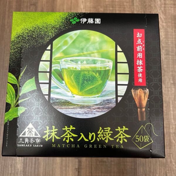 おりがみ1枚 伊藤園 三角茶寮 抹茶入り緑茶 ティーバッグ 1.5g×50袋