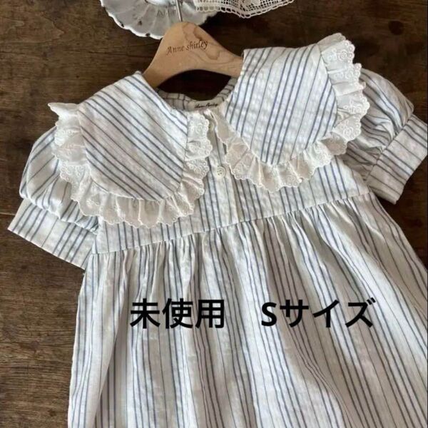 新品未使用 ストライプ ワンピース キッズ 夏服 半袖 anneshirley