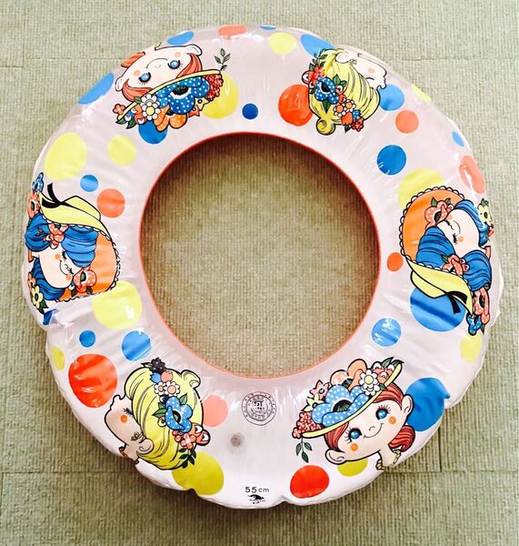 昭和レトロ 可愛い女の子 浮き輪 55cm 当時物 ヴィンテージ コレクション