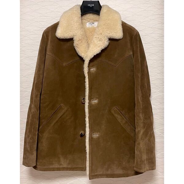 定価92万 Celine 23AW シアリング ムートンコート 44 ムートンジャケット セリーヌ エディスリマン 裏ボア