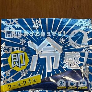 簡易冷感クールタオル ブルー 1個