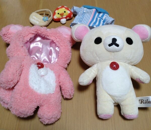 コリラックマ ローソン 着せ替えぬいぐるみ 森のリラックマ コリラックマ リス 5点セット