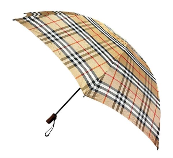 (美品)百貨店購入品 BURBERRY バーバリー 折りたたみ傘 ノバチェック ベージュ