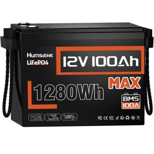 HumsiENK リン酸鉄リチウムイオンバッテリー 100Ah 12V 新品