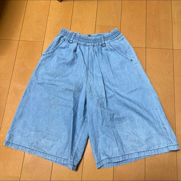 NAVY ライトブルーデニムワイドパンツ