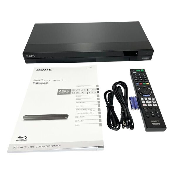 未使用 ソニー 2TB 4K ブルーレイレコーダー BDZ-FBW2200 SONY ブルーレイディスクレコーダー SONY