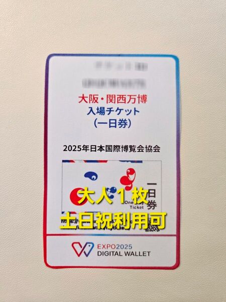 大阪万博 チケット 一日券 大人 1枚