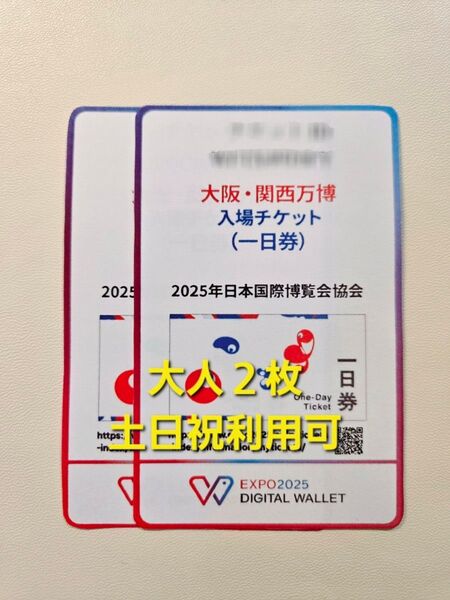 ペア 大阪万博 チケット 一日券 大人 2枚