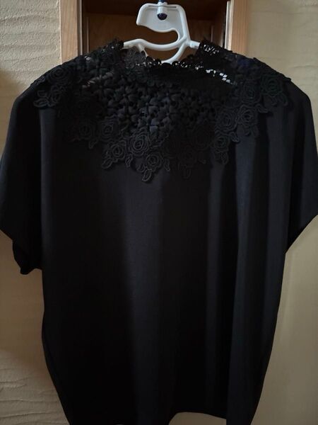 GABIN レース カットソー ブラック 黒 半袖 M-L