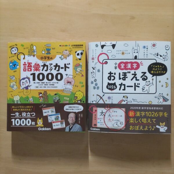 学研 小学生の語彙力アップカード1000 & 小学全漢字おぼえるカード1026