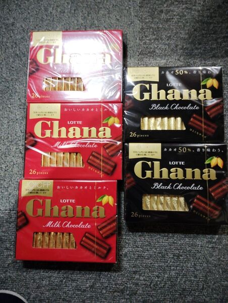 LOTTE Ghana チョコレート5箱セット