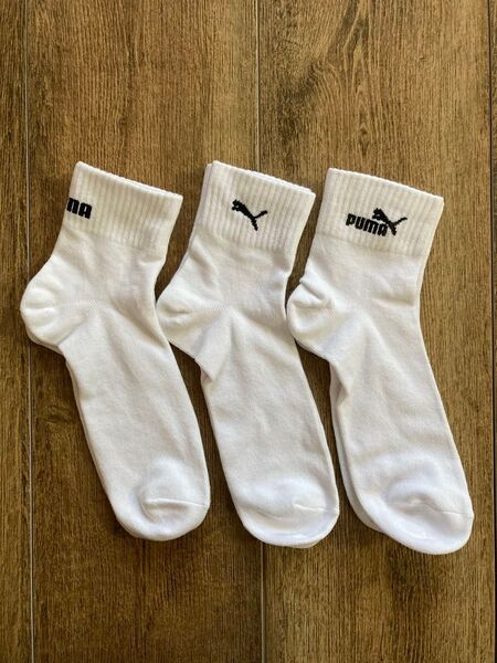PUMA プーマ 靴下 メンズ 3足セット アンクルソックス 26-28 ソックス スクールソックス