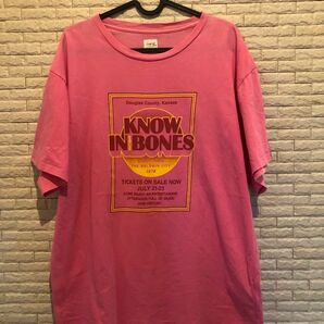 古着 ungrid ツアーロゴルーズTシャツ ピンク