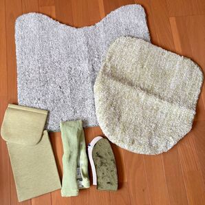 ニトリ トイレカバーなどまとめ売り グリーン