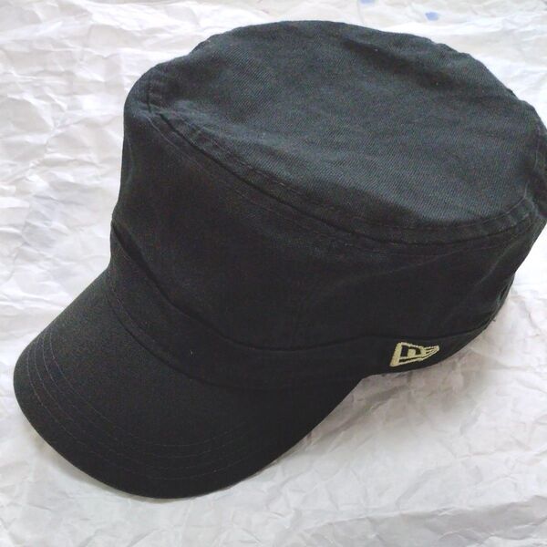 NEW ERA ワークキャップ WM-01 ベーシック ダッグコットン ブラック × ゴールド
