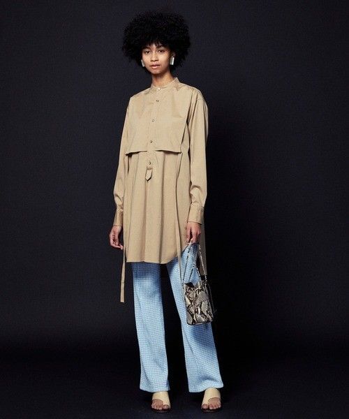 MAISON SPECIAL メゾンスペシャル シャツワンピース ベージュ ロングシャツ