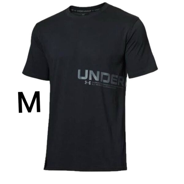 UNDER ARMOUR(アンダーアーマー)メンズ 半袖Tシャツ UA HW CHARGED COTTON S(ブラック)M