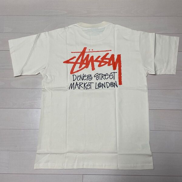 新品 STUSSYデザインTシャツ グラフィック クリームベージュ L