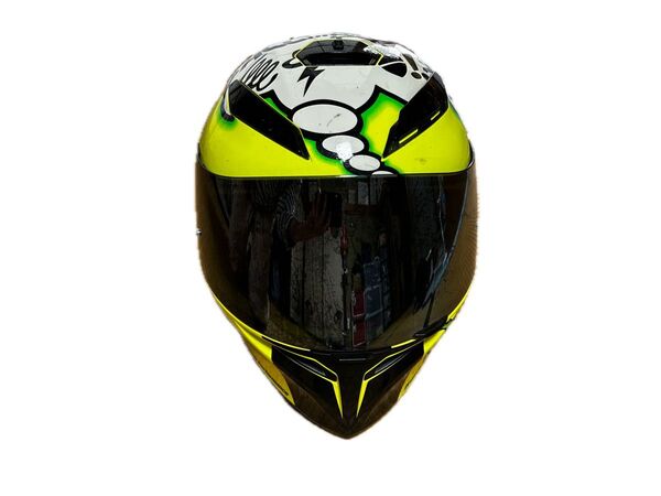 バイク用ヘルメット フルフェイス イエロー/黒 agv XLサイズ