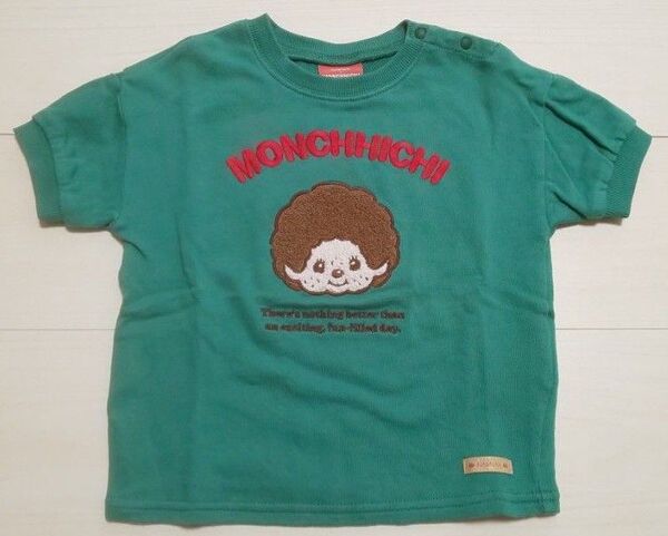 美品/futafuta/フタフタ/モンチッチ半袖トレーナー/size90cm/Colorグリーン
