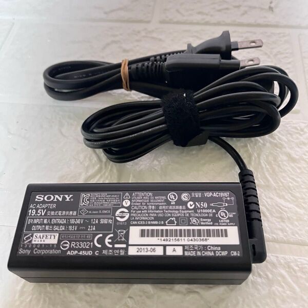SONY ソニー ACアダプター ★VGP-AC19V67 19.5V 2.3A 動作確認済み ノートパソコンアダプタ