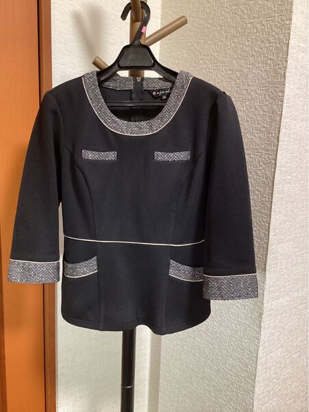アンジョア 七分袖 プルオーバー ブラウス 事務服 11号 品番41690