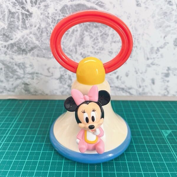 当時物 ミニーマウス ベビーミニー 呼び出し鈴 呼び鈴 ガラガラ ラトル 鈴 ベル ピンク ベビー用品 希少
