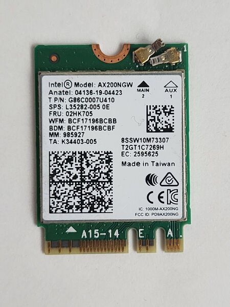 Intel 無線 LANカード AX200NGW WIFI BT
