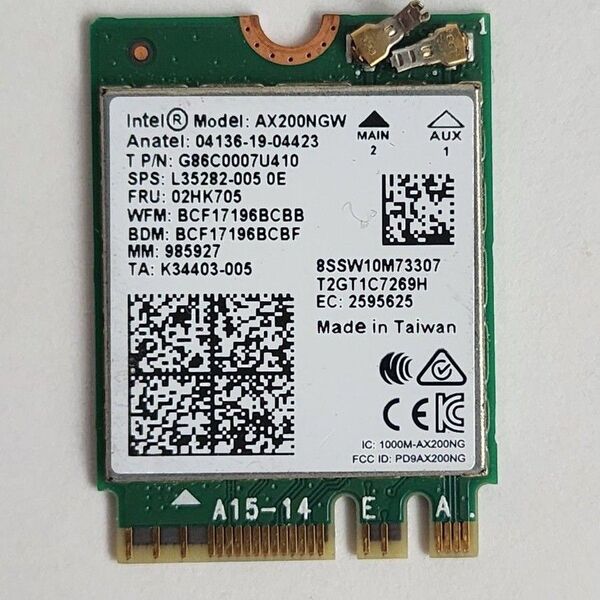 Intel 無線 LANカード AX200NGW WIFI BT