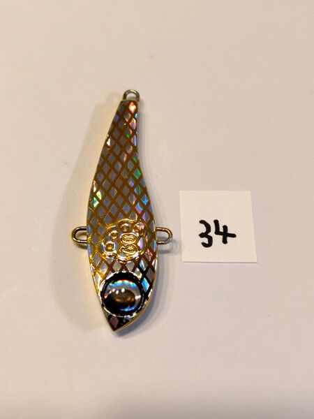NO.34 金チャタ60☆ 蒸着金メッキ複合転写☆