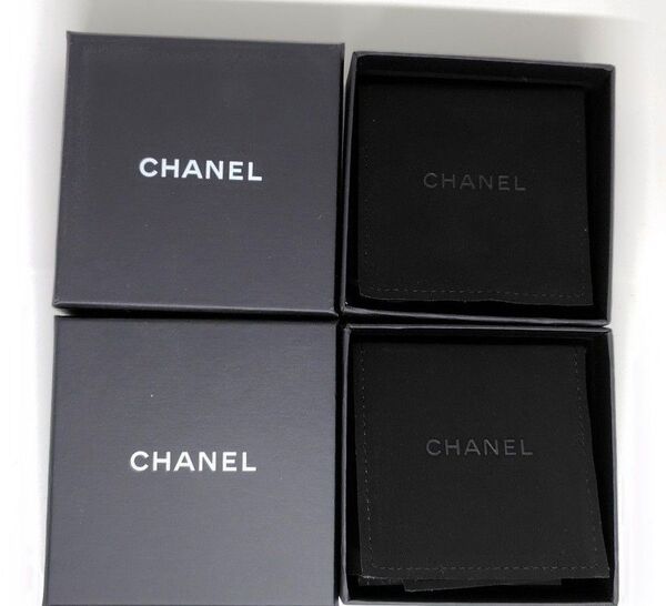 2セット CHANEL デニム 空箱 アクセサリーケース BOX フープピアス