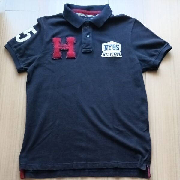 TOMMY HILFIGER ポロシャツ ネイビー slim fit S
