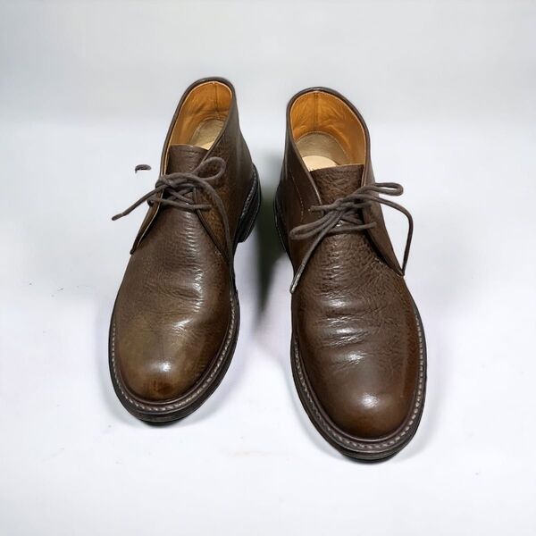 希少 特価 scotch grain 22.5cm ブラウン レザーショートブーツ革靴 日本製