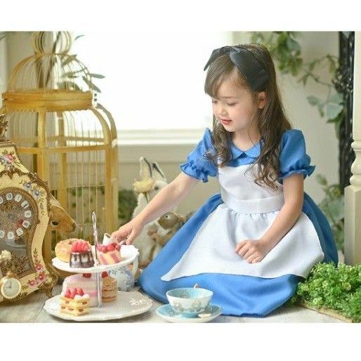 キャサリンコテージ ディズニー アリス ワンピース ドレス コスチューム 不思議の国のアリス 女の子 キッズ 子供 こども 100