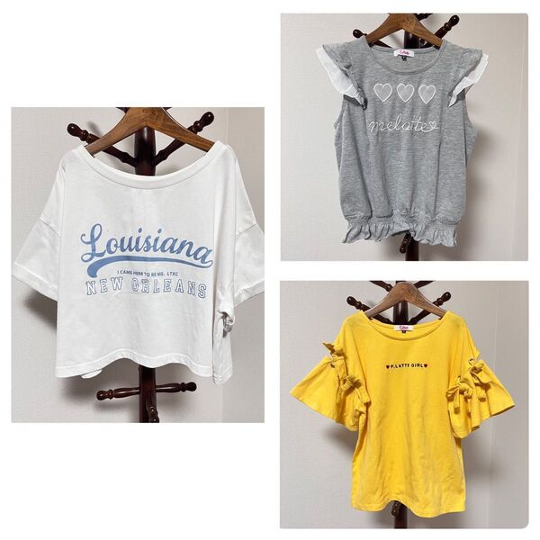 ラブトキシック ピンクラテ Tシャツ3着セット キッズ160cm