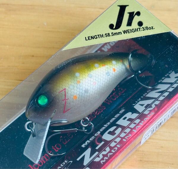 新品 Megabass メガバス Z-CRANK Jr Zクランク RED LABEL HARD WOOD IWANA イワナ