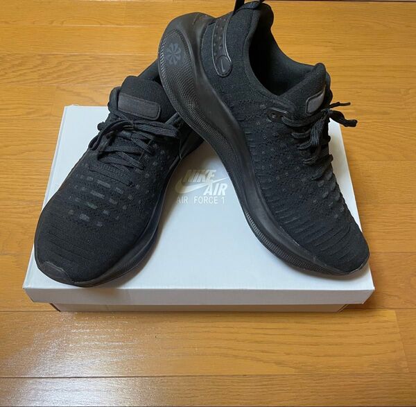 ナイキ インフィニティラン4 28センチ 中古 ランニングシューズ NIKE オールブラック