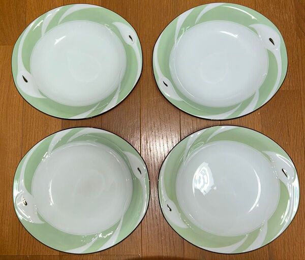 美品 たち吉 リッチフィールド パスタ皿 カレー皿 4枚セット 陶器 箱付き『AAA148』