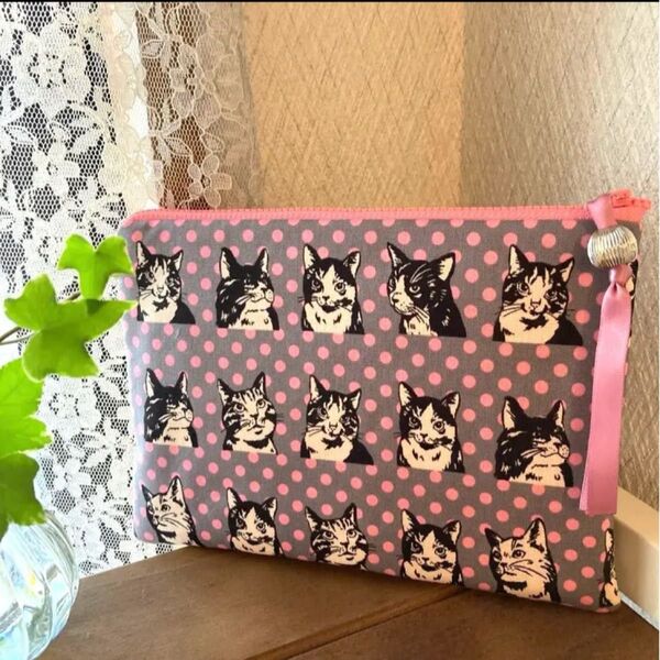 ネコちゃん★ポーチ ハンドメイド