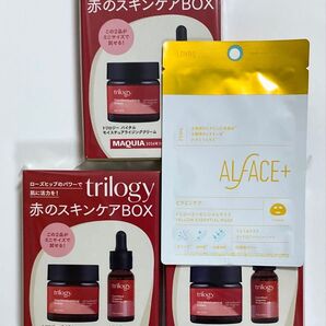 trilogy 赤のスキンケアBOX トライアルセット x3 , ALFACE+ オルフェス イエローエッセンシャルマスク x1