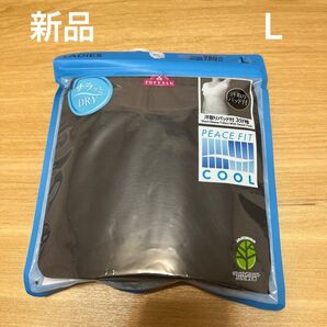 【新品】PEACEFIT COOLレディース汗取りパッド付3分袖 Lサイズ 黒