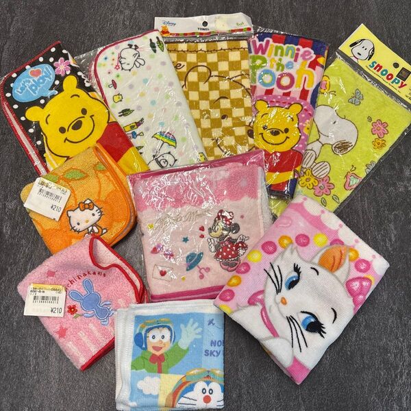 キャラクター タオルハンカチ まとめ売り 10枚