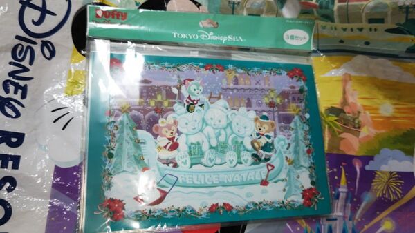東京ディズニーシー ダッフィー&フレンズ 2014年 クリスマス FELICE NATALE ファスナー付きケースセット