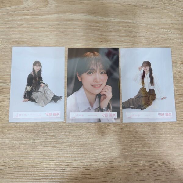 櫻坂46 守屋麗奈 生写真 4thANNIVERSARYLIVE衣装 AddictionMV衣装 ネクタイコーデ