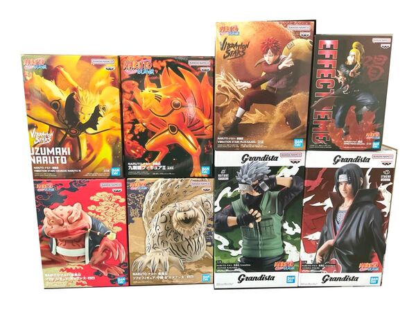新品未開封8種 NARUTO ナルト フィギュア Grandista VIBRATION 九尾 八尾 イタチ デイダラ カカシ